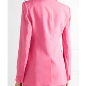 Ro Silk Crepe De Chine Blazer Pink